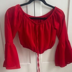 Elegant Red Women's Top